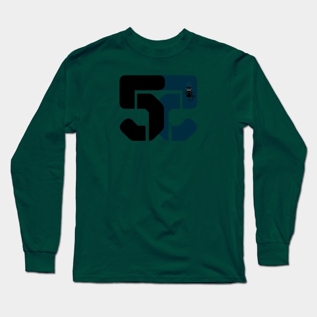 LUCKY NUMBERS 55 BLACK CAT Long Sleeve T-Shirt by 